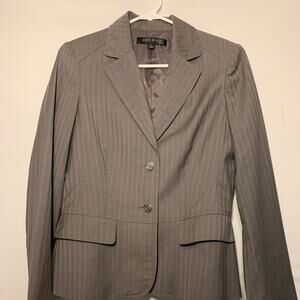 Womens Anne Klein blazer size 8 suit coat jacket grey